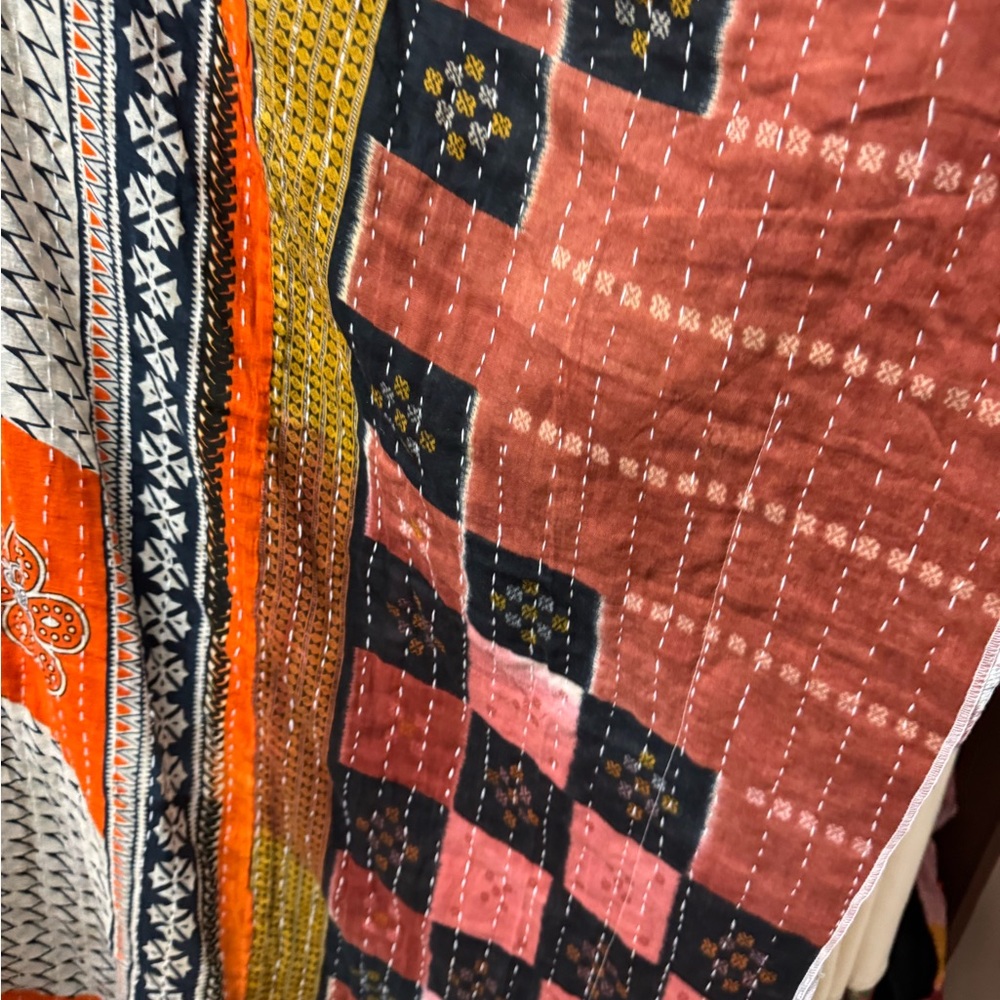 Colorful Patchwork Poncho - image 2